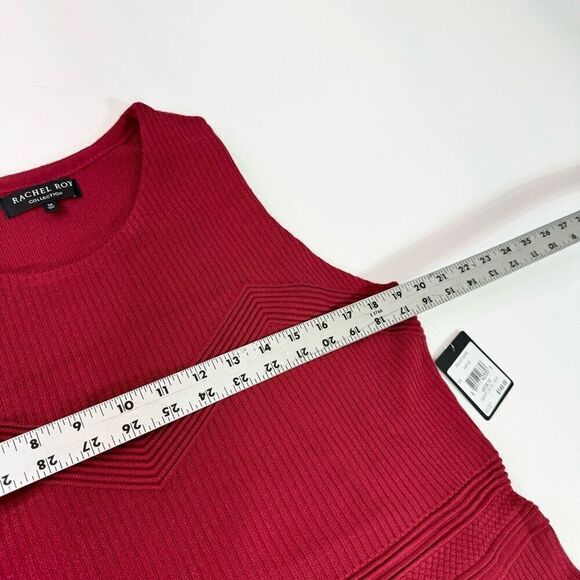 Rachel Roy Collection Dress Women’s 1X Ribbed Sleeveless ribbed Career NWT red - Picture 5 of 10
